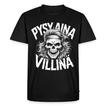 Wild Skull Design - Men's Premium Organic T-Shirt - black - Front - Nico (187cm)