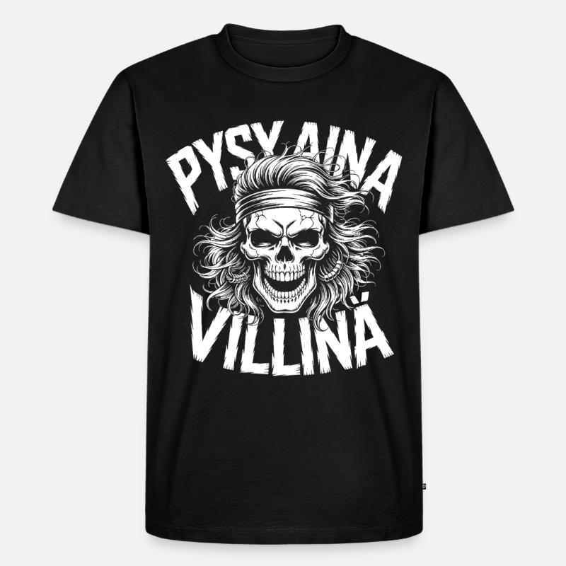 Wildschädel-Design - Männer Premium Bio T-Shirt - Schwarz