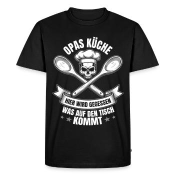 Cadeau de la fête des pères de Chef Grand-père Gastronomie - T-shirt Premium bio Homme - noir - Devant - Nico (187cm)