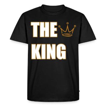 LE ROI – Audacieux design royal - T-shirt Premium bio Homme - noir - Devant - Nico (187cm)
