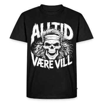 Stay Wild Skull - Men's Premium Organic T-Shirt - black - Front - Nico (187cm)
