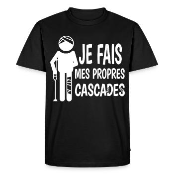 I do my own stunts awkward humor - Men's Premium Organic T-Shirt - black - Front - Nico (187cm)