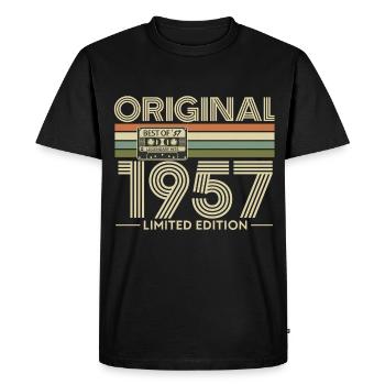 Original 1957 Édition Limitée Rétro - T-shirt Premium bio Homme - noir - Devant - Nico (187cm)