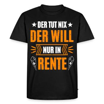 Pyro à la retraite - T-shirt Premium bio Homme - noir - Devant - Nico (187cm)