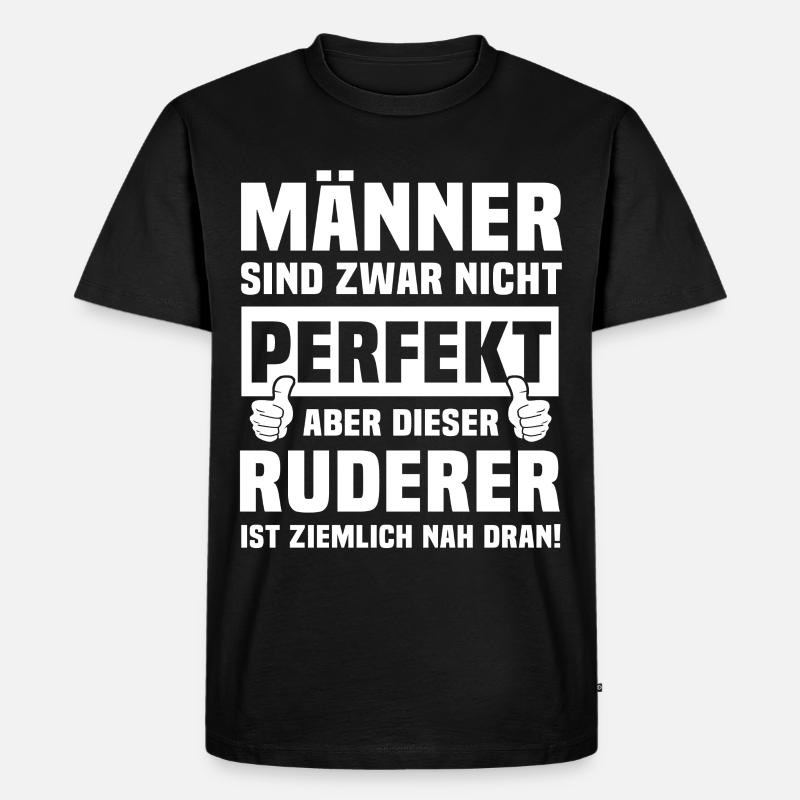 Ruderer - Männer Premium Bio T-Shirt - Schwarz
