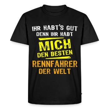 Cadeau de coureur - T-shirt Premium bio Homme - noir - Devant - Nico (187cm)