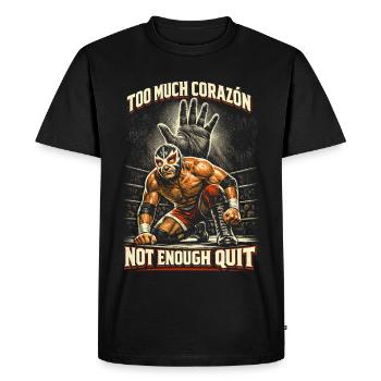 Lucha Libre Luchador Trop de Corée - T-shirt Premium bio Homme - noir - Devant - Nico (187cm)