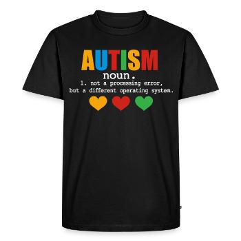 Autism Definition - Men's Premium Organic T-Shirt - black - Front - Nico (187cm)