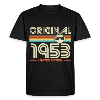 Original 1953 Rétro Edition limitée - T-shirt Premium bio Homme - noir - Devant - Nico (187cm)