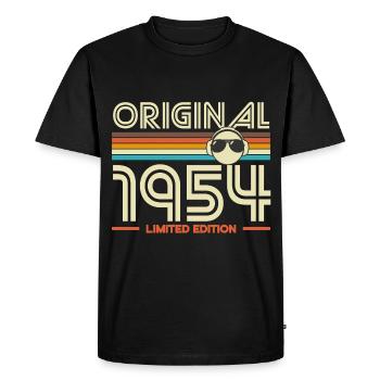 Original 1954 Retro Limited Edition - Men's Premium Organic T-Shirt - black - Front - Nico (187cm)