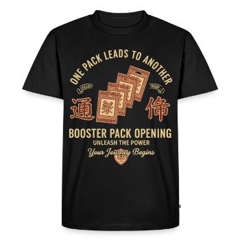 One Pack Leads To Another Booster Pack Opening - Men's Premium Organic T-Shirt - black - Front - Nico (187cm)
