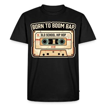 Design rétro de cassettes hip-hop old school - T-shirt Premium bio Homme - noir - Devant - Nico (187cm)