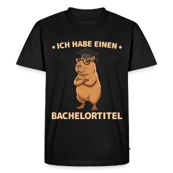Licence 2026 Capybara Dicton, pour la remise des diplômes universitaires - T-shirt Premium bio Homme - noir - Devant - Nico (187cm)
