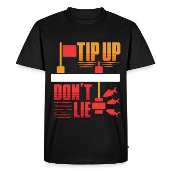 Eisangeln Tip Up Don't Lie - Men's Premium Organic T-Shirt - black - Front - Nico (187cm)