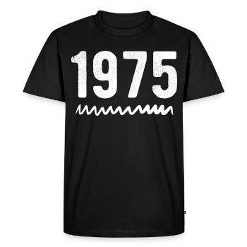1975 Anniversary 1975 Retro 1975 - Men's Premium Organic T-Shirt - black - Front - Nico (187cm)