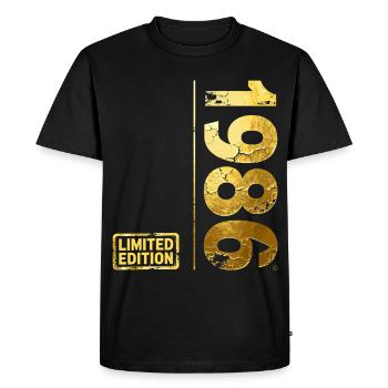 Edition limitée 1986 - T-shirt Premium bio Homme - noir - Devant - Nico (187cm)