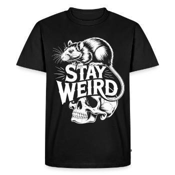 Reste le Crâne de Rat Bizarre - T-shirt Premium bio Homme - noir - Devant - Nico (187cm)