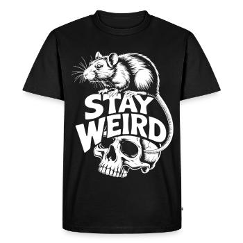 Reste Rat Crâne Bizarre - T-shirt Premium bio Homme - noir - Devant - Nico (187cm)