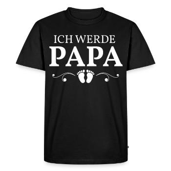 Je vais être papa – un futur père plus fier - T-shirt Premium bio Homme - noir - Devant - Nico (187cm)