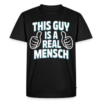 Ce type est un vrai T-shirt d’homme - T-shirt Premium bio Homme - noir - Devant - Nico (187cm)