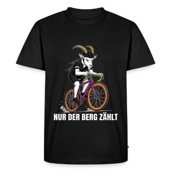 Cyclist Goat Road Bike Mountain Bike Sport Bicycle - Men's Premium Organic T-Shirt - black - Front - Nico (187cm)