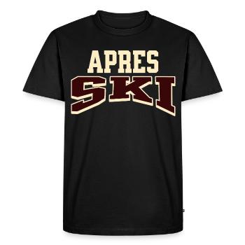 Après-ski - T-shirt Premium bio Homme - noir - Devant - Nico (187cm)