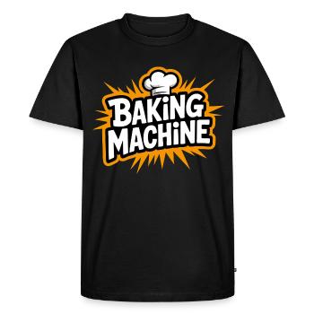 Plaisir à la machine à boulanger - T-shirt Premium bio Homme - noir - Devant - Nico (187cm)