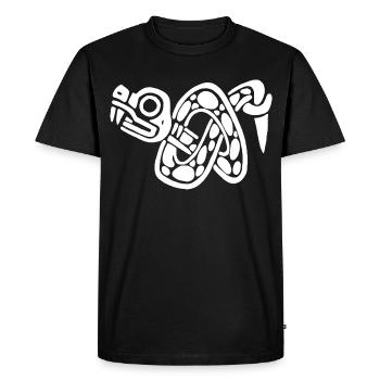 Noeud de serpent blanc - T-shirt Premium bio Homme - noir - Devant - Nico (187cm)