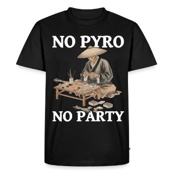 Pas de pyro, pas de feux d’artifice de fête - T-shirt Premium bio Homme - noir - Devant - Nico (187cm)