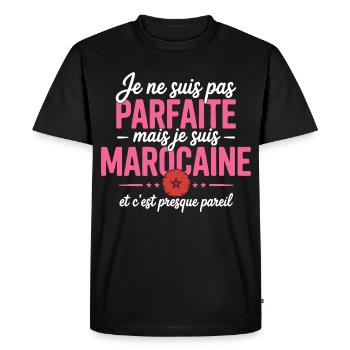 je suis marocaine - T-shirt Premium bio Homme - noir - Devant - Nico (187cm)