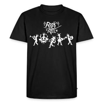 Rock 'N' Roll Band Sketch - Men's Premium Organic T-Shirt - black - Front - Nico (187cm)