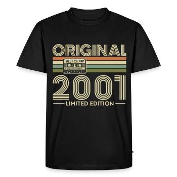 Original 2001 Limited Edition Retro - Men's Premium Organic T-Shirt - black - Front - Nico (187cm)