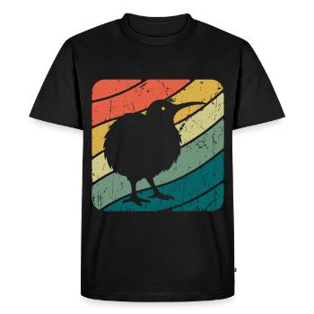 Nouvelle-Zélande Oiseau Kiwi mignon Rétro Vintage NZ - T-shirt Premium bio Homme - noir - Devant - Nico (187cm)