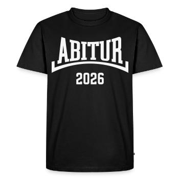 Abitur 2026 (Abiturient / Abi 26 / Konkav / W) - T-shirt Premium bio Homme - noir - Devant - Nico (187cm)