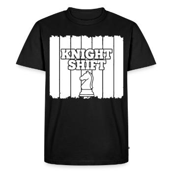 Shift du cavalier d’échecs - T-shirt Premium bio Homme - noir - Devant - Nico (187cm)