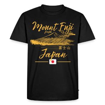 Conception de la mer ensoleillée du mont Fuji - T-shirt Premium bio Homme - noir - Devant - Nico (187cm)