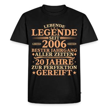 2006 Vintage 2006 Né 20 ans - T-shirt Premium bio Homme - noir - Devant - Nico (187cm)