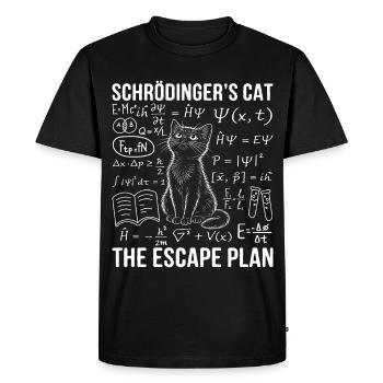 Schrödinger's Cat The Escape Plan - Men's Premium Organic T-Shirt - black - Front - Nico (187cm)