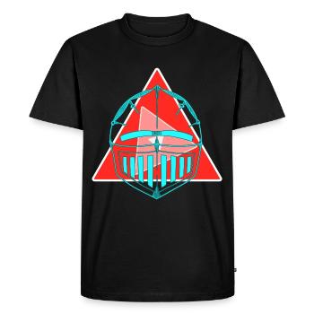 Neon Helmet - Men's Premium Organic T-Shirt - black - Front - Nico (187cm)