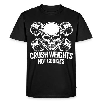 Salle de Crush Weights Sans Sucre - T-shirt Premium bio Homme - noir - Devant - Nico (187cm)