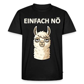 Lama funny saying just nope - Men's Premium Organic T-Shirt - black - Front - Nico (187cm)