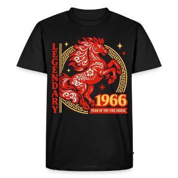 Cadeau du 60e anniversaire de la Légende du Cheval de Feu 1966 - T-shirt Premium bio Homme - noir - Devant - Nico (187cm)