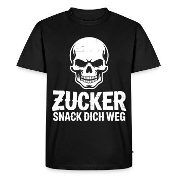 Sugar Skull Snack You Away - Men's Premium Organic T-Shirt - black - Front - Nico (187cm)