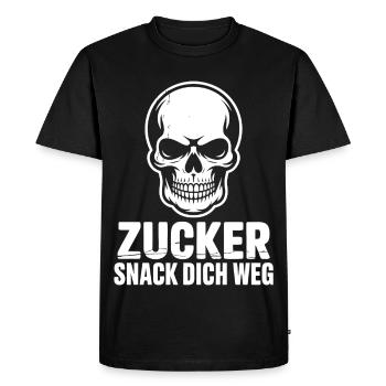 Sugar Skull Snack You Away - Men's Premium Organic T-Shirt - black - Front - Nico (187cm)