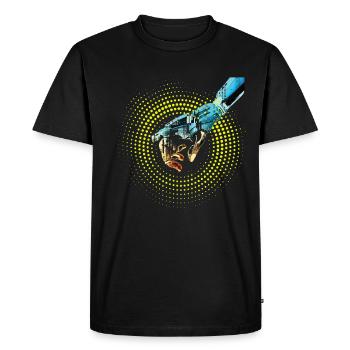 computer hand robot AI digital cyborg code pc - Men's Premium Organic T-Shirt - black - Front - Nico (187cm)