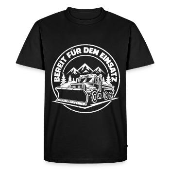 Service d’hiver PRÊT À L’EMPLOI Plaisir - T-shirt Premium bio Homme - noir - Devant - Nico (187cm)