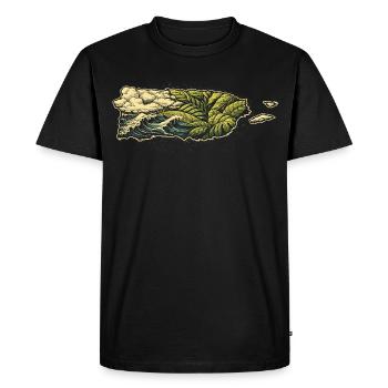 Porto Rico Boricua - T-shirt Premium bio Homme - noir - Devant - Nico (187cm)