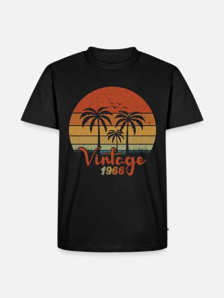 1966 Year of birth - Men's Premium Organic T-Shirt - black