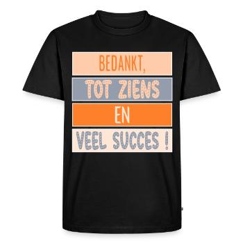 Merci - Bonne chance - T-shirt Premium bio Homme - noir - Devant - Nico (187cm)