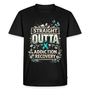 Detoxification Withdrawal Addicted - Men's Premium Organic T-Shirt - black - Front - Nico (187cm)